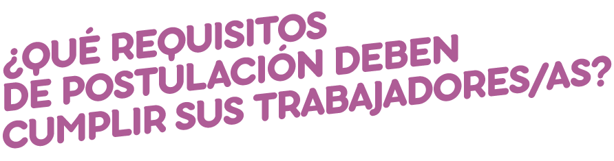 ¿CUÁLES SON LOS REQUISITOS DE POSTULACIÓN PARA EL/LA EMPLEADOR/A?